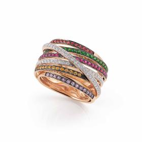Weißgold, Ringe, Al Coro Serenata Ring NR376MCR
