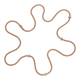         Roségold, Halsschmuck, FOPE Prima Collier mit Diamanten 74508C4_BB_R_XBX_080