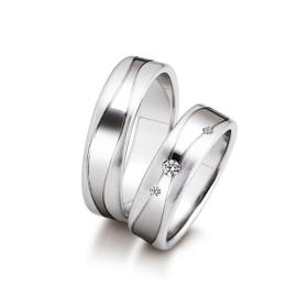 Weißgold, Ringe, August Gerstner Trauringe 20017/6-4/28017/6