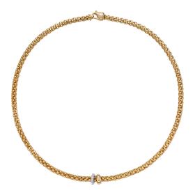 Weißgold, Halsschmuck, FOPE Flex'it Solo Collier mit Diamanten 62406CX_PB_G_BGX_043