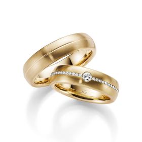 Gold, Ringe, August Gerstner Trauringe 28524/6-4/28524/6
