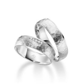 Weißgold, Ringe, August Gerstner Trauring Exclusiv-Kollektion 28672/6-28672/6