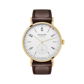 Damen- und Herrenuhr, NOMOS Glashütte Tangente Gold Neomatik 38 Update Doré, Ref: 196