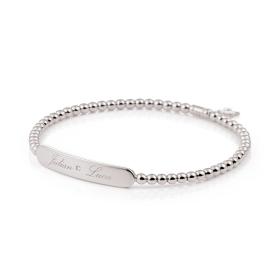 Weißgold, Armschmuck, Al Coro Stretchy Armband A992W