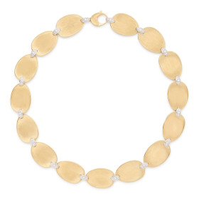 Weißgold, Halsschmuck, Marco Bicego Lunaria Diamonds Halskette CB2636 B YW
