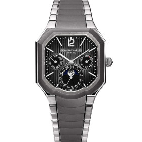         Damen- und Herrenuhr, Gerald Charles Masterlink Perpetual Calendar Fumé dial ML11.0-TNBR-TNSB-BR00SR-TNDP