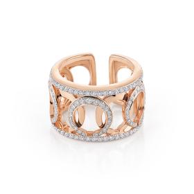 Ringe, Roségold, Al Coro Mezzaluna Ring R7626WR