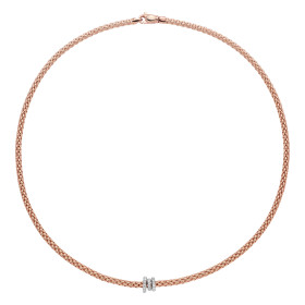         Roségold, Halsschmuck, FOPE Prima Flex'it Collier 74408CX_PB_R_BBB_043