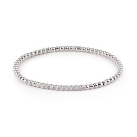 Weißgold, Armschmuck, Al Coro Stretchy Armband A701W