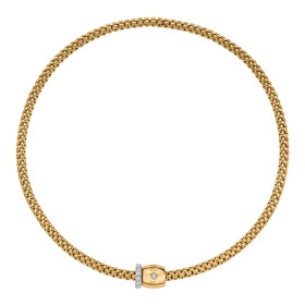         Gelbgold, Halsschmuck, FOPE Solo Flex'it Halskette 62606CX_PB_G_XBX_040