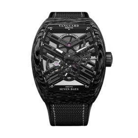 Herrenuhr, Franck Muller Vanguard Skeleton V 45 S6 SQT Carbone NR (NR) 