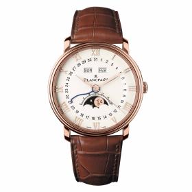 Herrenuhr, Blancpain Villeret Quantième Complet 6654 3642 55B