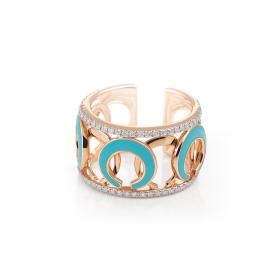 Weißgold, Ringe, Al Coro Mezzaluna Ring NR750TQWR