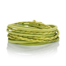 Leder, Armschmuck, Capolavoro Armband Kalbsleder AB0000205.PISTAZIE