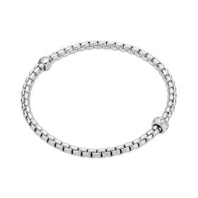Weißgold, Armschmuck, FOPE Eka Flex'it Armband mit Diamanten in Rautenfassung 73101BX_BB_B_XBX_0XS