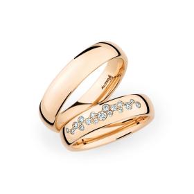 Ringe, Roségold, Christian Bauer Trauring-Set 0246939-0270540