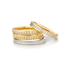 Weißgold, Ringe, Max Kemper Memoireringturm  70099-70123-70130-70131