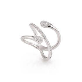 Weißgold, Ringe, Al Coro Goccia Ring R7553W