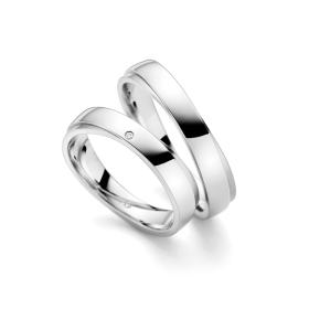 Weißgold, Ringe, August Gerstner Trauringe 28418/4.8-4/28418/4.8