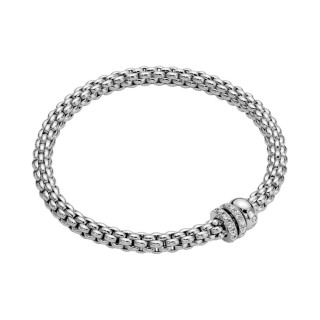 Weißgold, Armschmuck, FOPE Eka Flex'it Armband mit Diamantpavé, Ref: 62506BX_PB_B_BBB_0XL