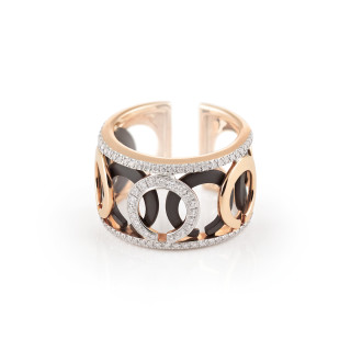 Roségold, Ringe, Al Coro Mezzaluna Ring, Ref: NR9928WR