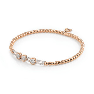 Roségold, Armschmuck, Al Coro Stretchy Armband, Ref: A358R