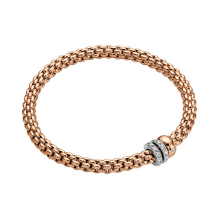 Roségold, Armschmuck, FOPE Eka Flex'it Armband mit Diamantpavé, Ref: 62506BX_PB_R_BBR_0XL