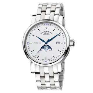 Damen- und Herrenuhr, Mühle Glashütte Teutonia IV Mondphase, Ref: M1-44-05-MB