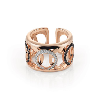 Roségold, Ringe, Al Coro Mezzaluna Ring, Ref: R7625BSR
