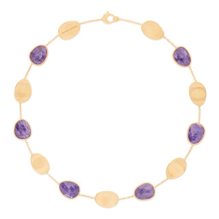 Gelbgold, Halsschmuck, Marco Bicego Lunaria Color Halskette, Ref: CB2099_CIA01_Y_02