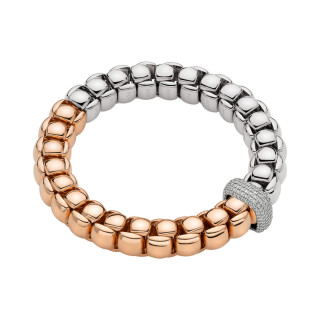 Roségold &amp;amp; Weißgold, Armschmuck, FOPE Eka Flex'it Armband mit Diamantpavé, Ref: 52107B2_PB_1_XBX_00M