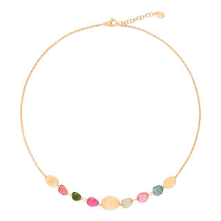 Gelbgold, Halsschmuck, Marco Bicego Lunaria Color Halskette, Ref: CB2874_TM01_Y_02