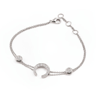 Weißgold, Armschmuck, Al Coro Mezzaluna Armband, Ref: NB689W