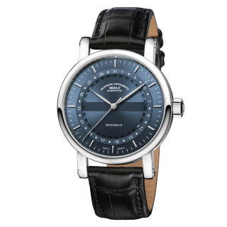 Damen- und Herrenuhr, Mühle Glashütte Teutonia II Ringdatum, Ref: M1-33-52-LB