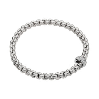 Weißgold, Armschmuck, FOPE Eka Flex'it Armband mit Diamantpavé, Ref: 72110BX_PB_B_XBX_00S