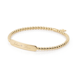 Gelbgold, Armschmuck, Al Coro Stretchy Armband, Ref: A992G
