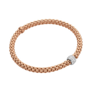 Roségold, Armschmuck, FOPE Eka Flex'it Armband mit Diamantpavé, Ref: 63406BX_PB_R_XBX_00M