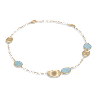 Gelbgold, Halsschmuck, Marco Bicego Lunaria Halskette, Ref: CB1981_AQD_Y_02