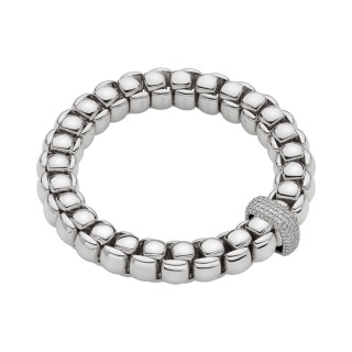 Weißgold, Armschmuck, FOPE Eka Flex'it Armband mit Diamantpavé, Ref: 52107BX_PB_B_XBX_0XL