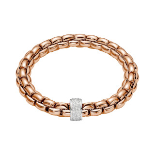 Roségold, Armschmuck, FOPE Eka Flex'it Armband mit Diamantpavé, Ref: 60411BX_PB_R_XBX_00S