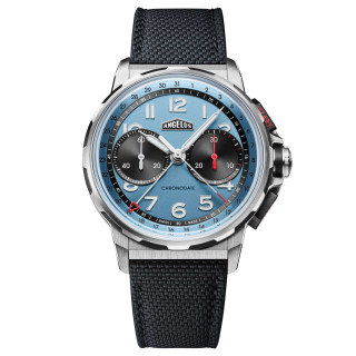 Herrenuhr, Angelus CHRONODATE TITANIUM STORM BLUE, Ref: 0CDZF.U02A.K009B