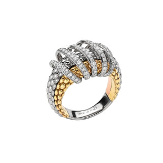 Gelbgold &amp;amp; Roségold &amp;amp; Weißgold, Ringe, FOPE Solo Flex'it Ring, Ref: 65106AX_PB_4_XBX_140