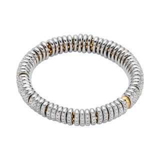 Gelbgold &amp;amp; Weißgold, Armschmuck, FOPE Eka Flex'it Armband mit Diamantpavé, Ref: 58102BX_PB_G_XBX_00S
