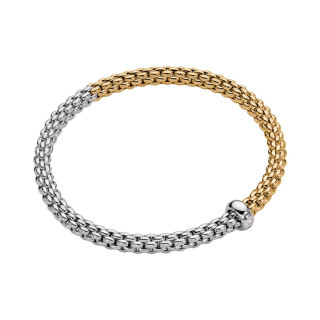Gelbgold &amp;amp; Weißgold, Armschmuck, FOPE Solo Flex'it Armband, Ref: 01M06B2_BB_2_XBX_00L