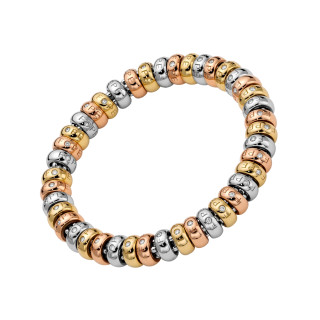 Gelbgold &amp;amp; Roségold &amp;amp; Weißgold, Armschmuck, FOPE Solo Flex'it Armband, Ref: 64006BX_BB_B_XXX_00S