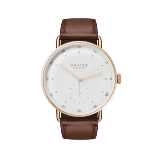 Damen- und Herrenuhr, NOMOS Glashütte Metro Roségold neomatik 39, Ref: 1180