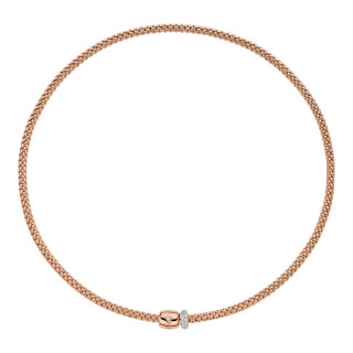 Roségold, Halsschmuck, FOPE Prima Flex'it Halskette, Ref: 07F08CX_PB_R_BRX_037