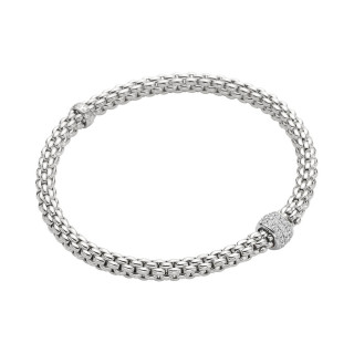 Weißgold, Armschmuck, FOPE Eka Flex'it Armband mit Diamantpavé, Ref: 63406BX_PB_B_XBX_0XL