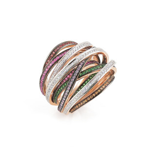 Roségold, Ringe, Al Coro Serenata Ring, Ref: NR819R