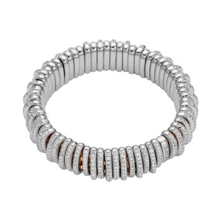 Roségold &amp;amp; Weißgold, Armschmuck, FOPE Eka Flex'it Armband mit Diamantpavé, Ref: 58904BX_PB_R_XBX_00L